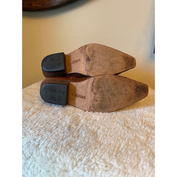 THE GREAT. Chestnut Woven Ankle Booties - Picture 3 of 6